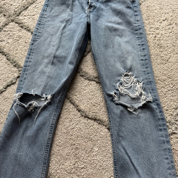 Agolde jeans Riley straight leg distressed button fly 26 - Picture 6 of 11